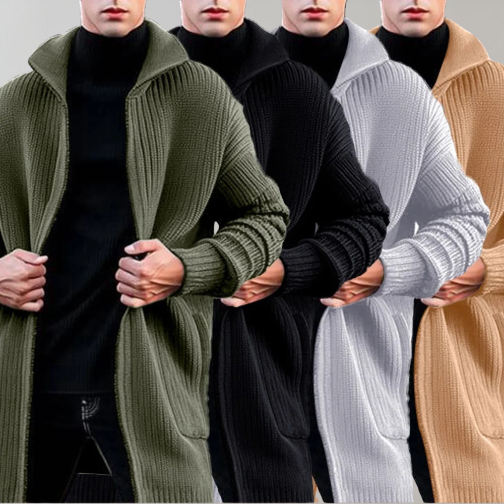 Lange Strickjacke für Herren