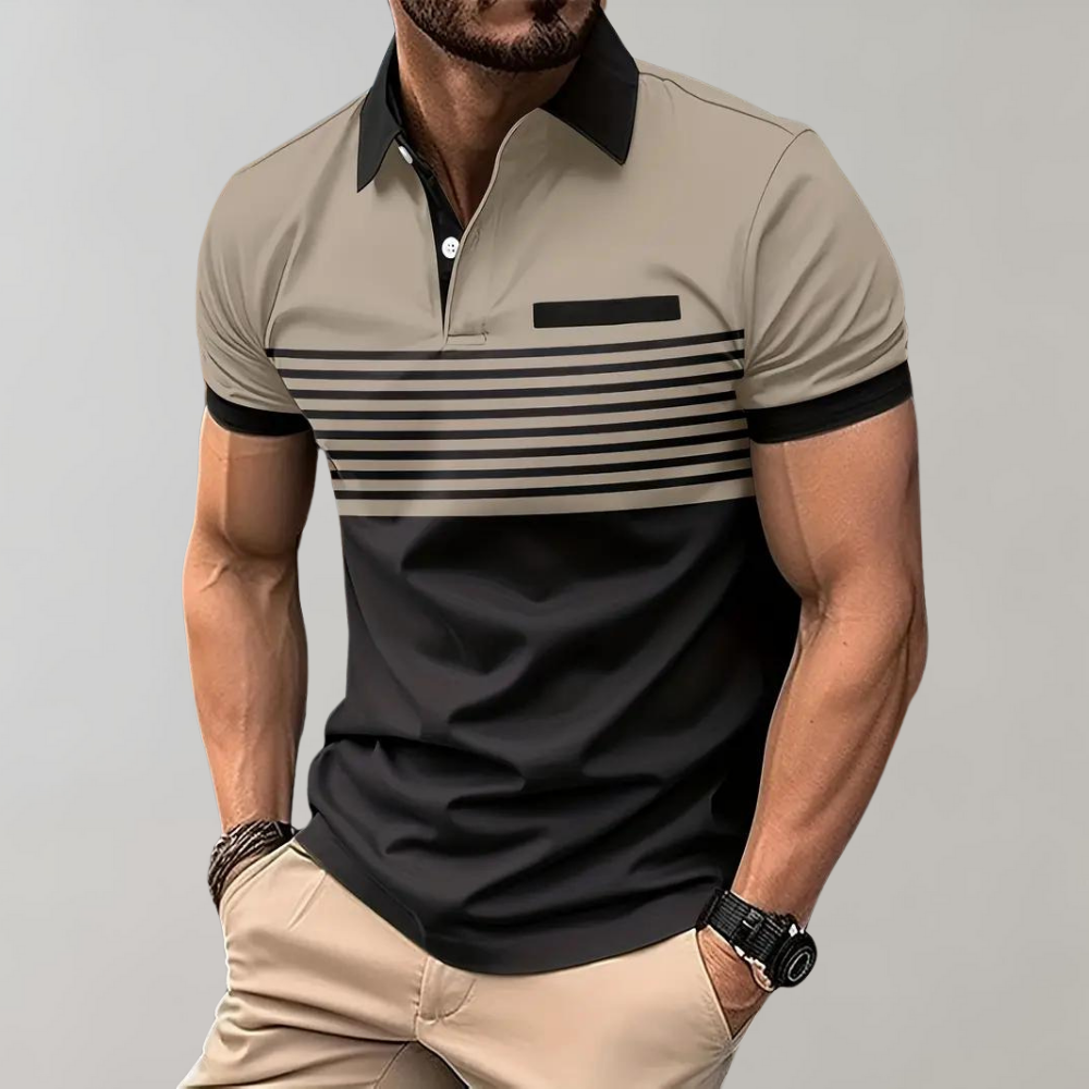 Gestreiftes Herren-Polohemd