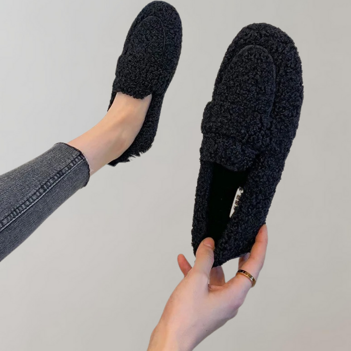 Weiche Plüsch-Loafer für Damen