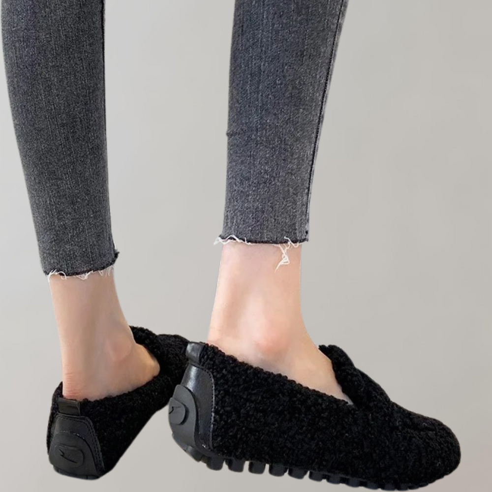 Weiche Plüsch-Loafer für Damen