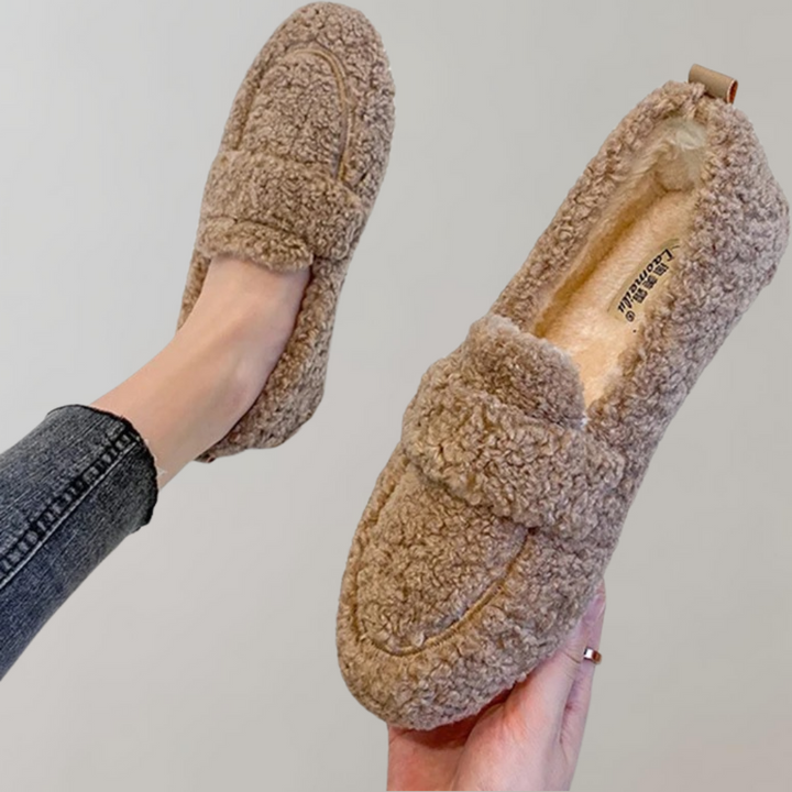 Weiche Plüsch-Loafer für Damen