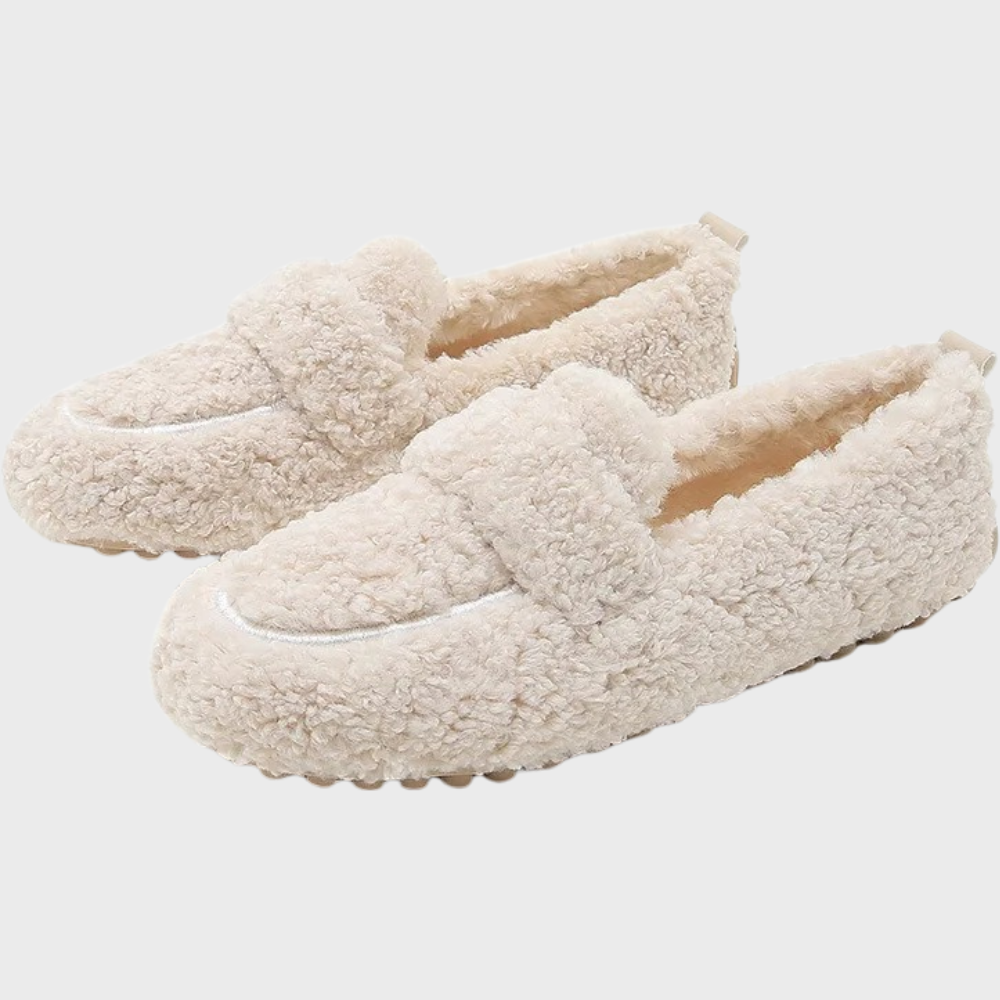 Weiche Plüsch-Loafer für Damen