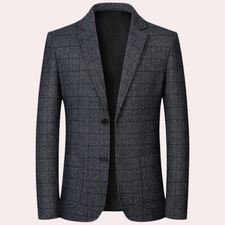 Formaler retro-karierter Herren-Blazer