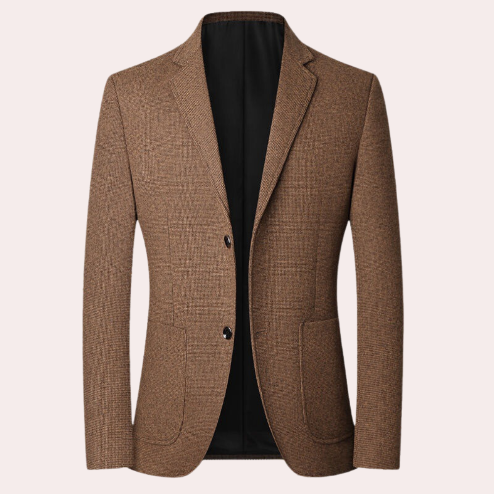 Formaler retro-karierter Herren-Blazer