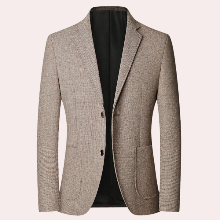 Formaler retro-karierter Herren-Blazer