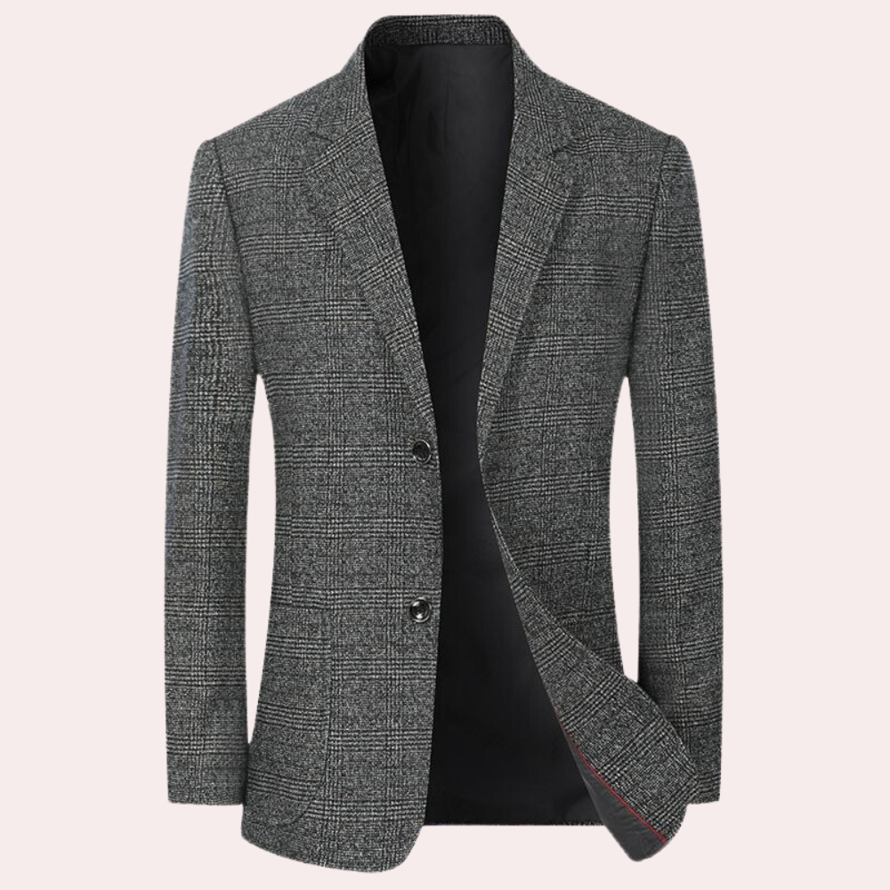 Formaler retro-karierter Herren-Blazer