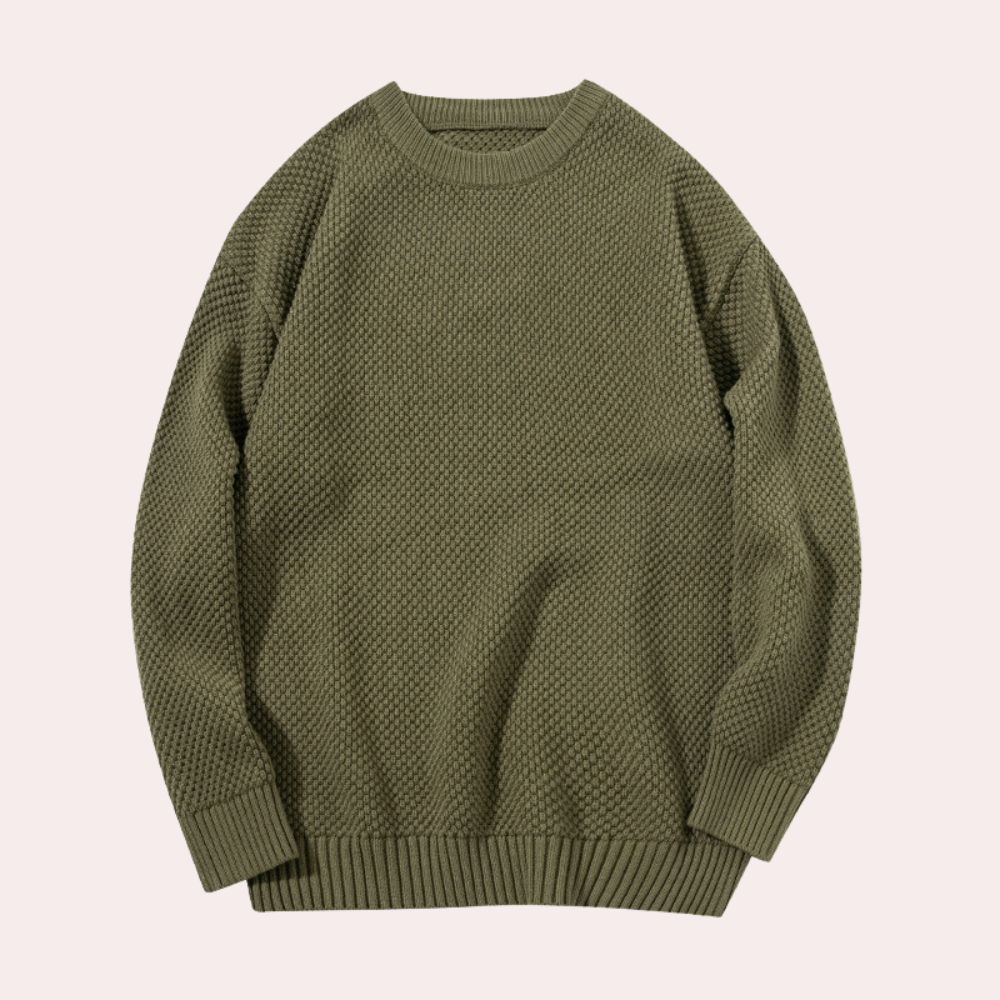 Lässiger Rundhals-Pullover für Herren