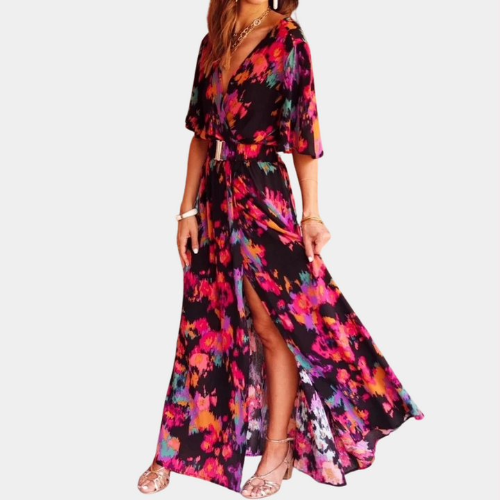 Maxi Wickelkleid für Damen