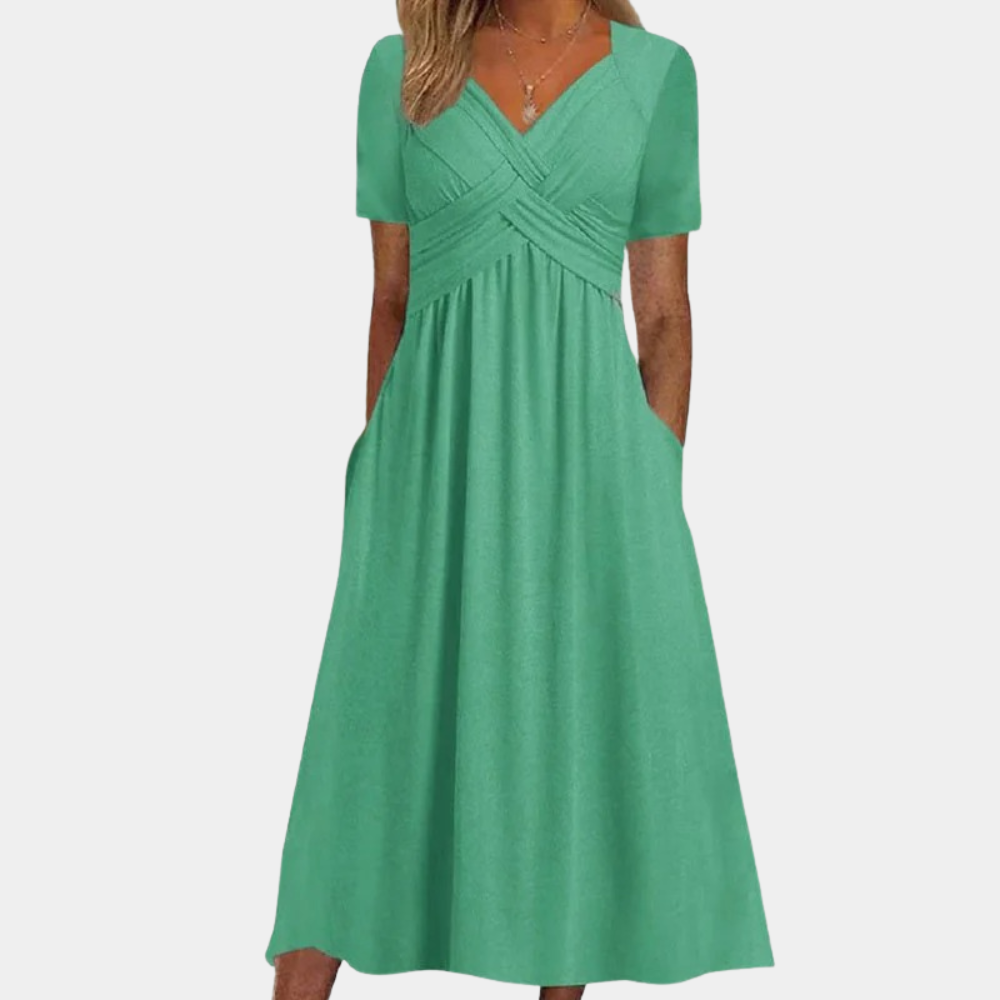 Selby - Elegantes Damen-Sommerkleid mit V-Ausschnitt