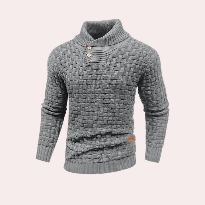 Stylischer und gestrickter Herrenpullover