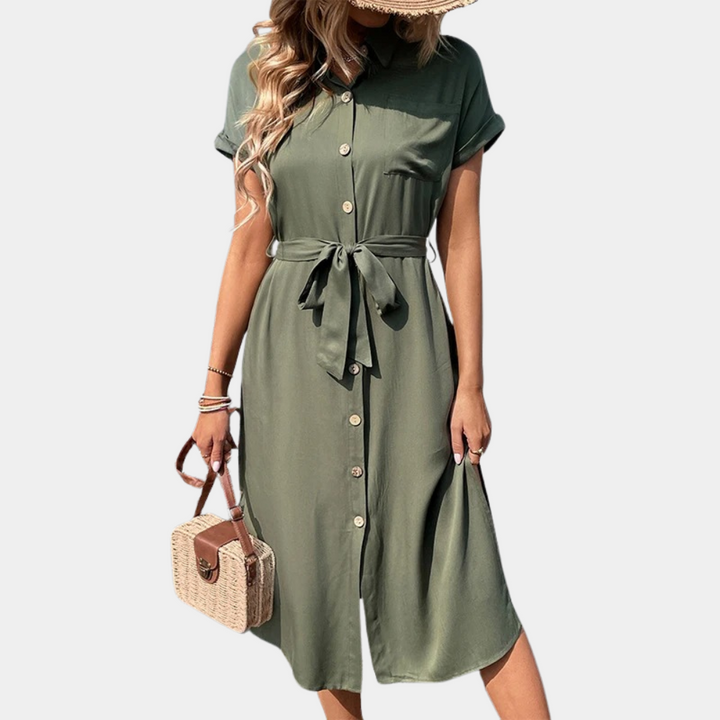 Stylisches Damen Shirtkleid mit Schlitz