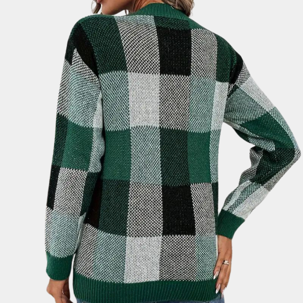 Karierter Pullover für Damen