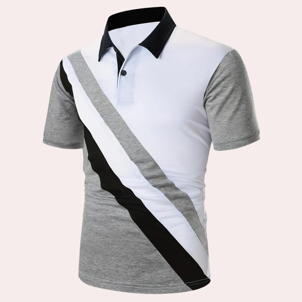 Stilvolles gestreiftes Herren-Poloshirt