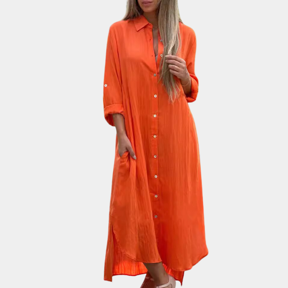 Langes, locker sitzendes Kleid für Damen