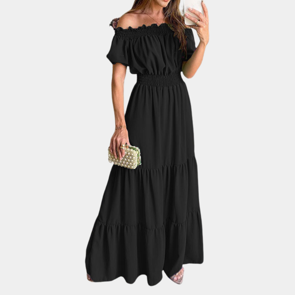 Ivita - Elegantes schulterfreies Maxikleid für Damen