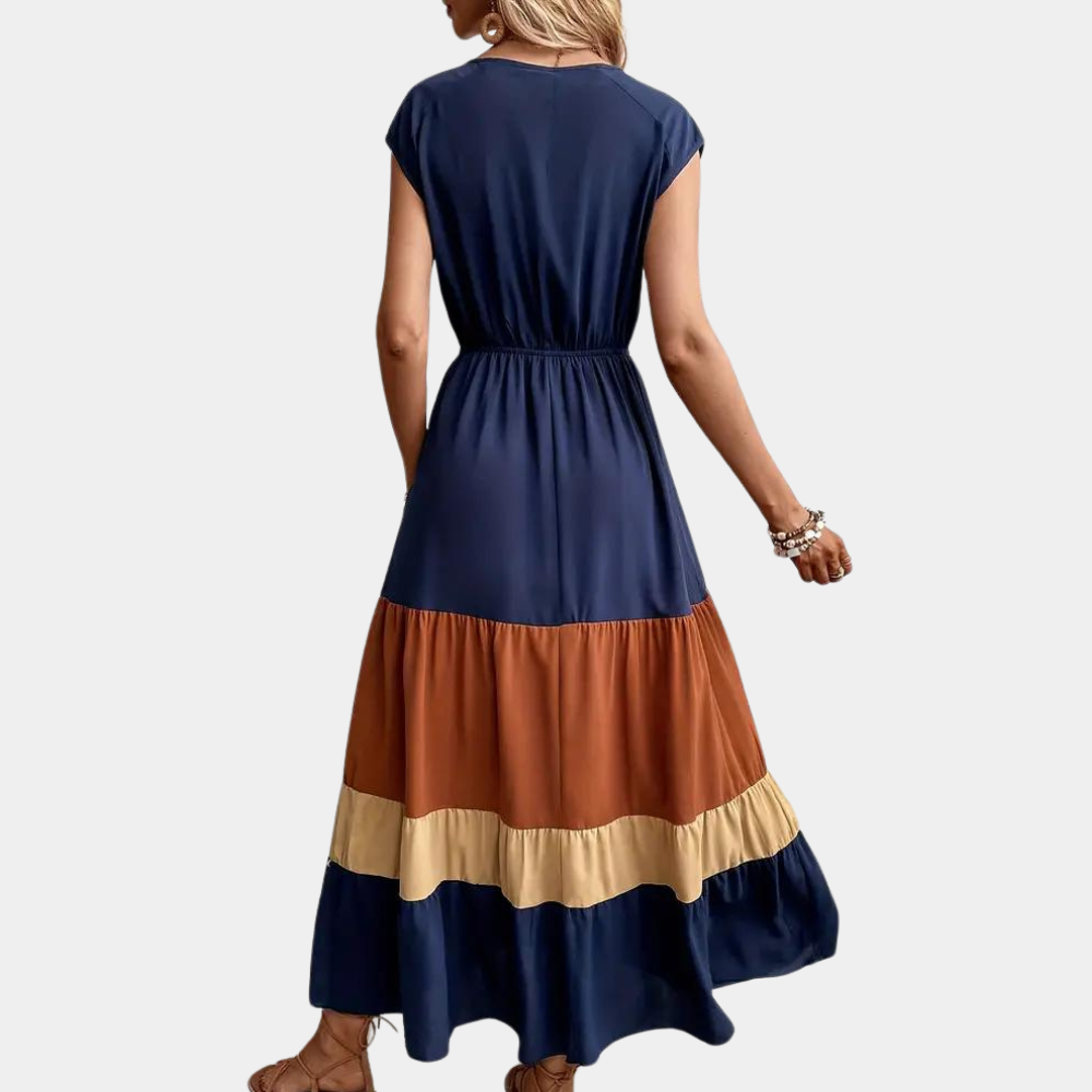 Lässiges Damen-Kleid mit V-Ausschnitt