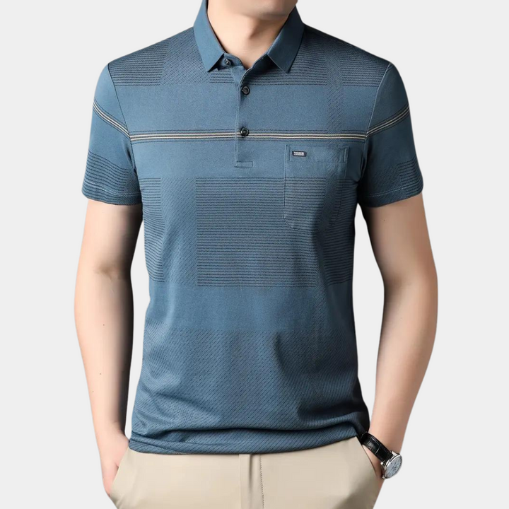 Stilvolles gestreiftes Herren-Poloshirt