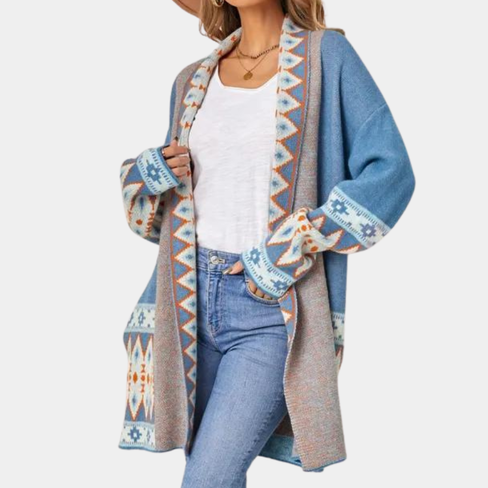 Strickjacke für Damen im Boho-Stil