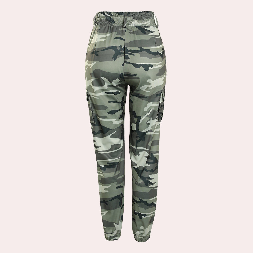 Tarnfarbene Damen-Cargohose