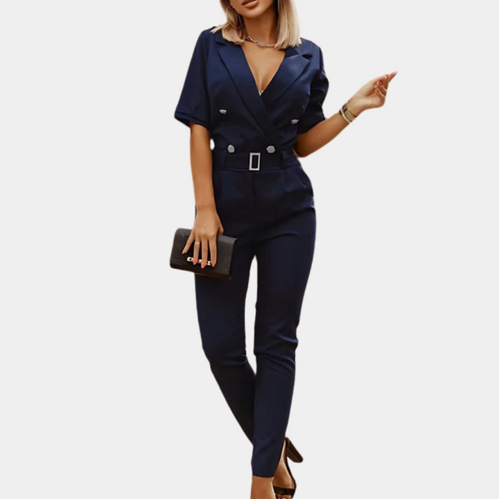 Saoirse - Eleganter Damen-Overall mit V-Ausschnitt