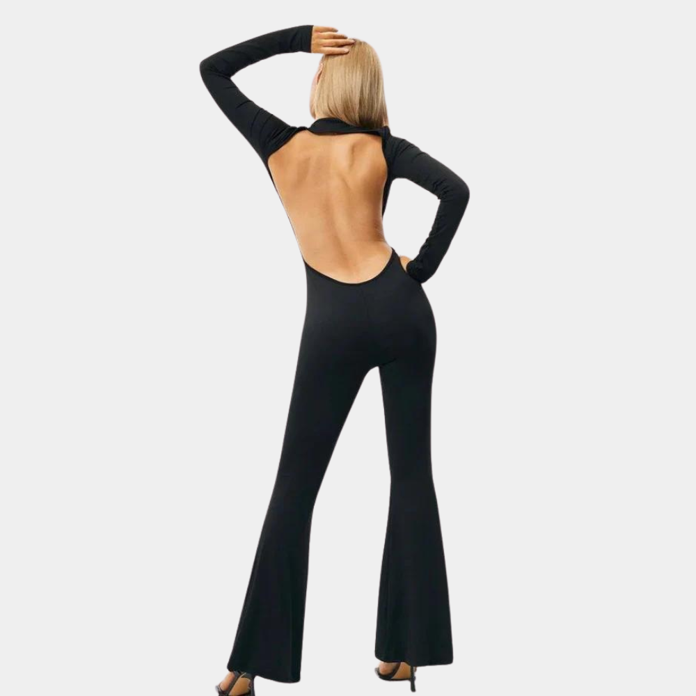 Trendiger Damen Jumpsuit mit offenem Rücken