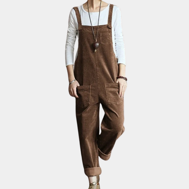 Lässiger Cordsamt-Overall für Damen