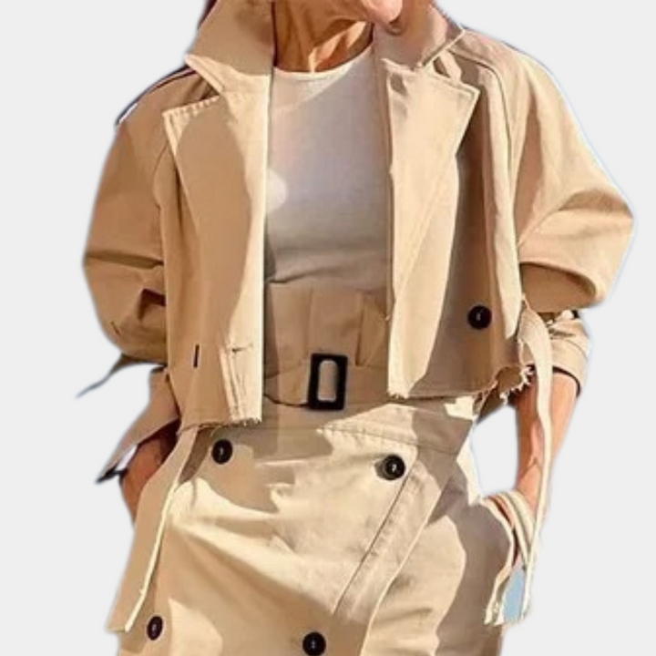 Stilvolles Trenchcoat-Set für Damen