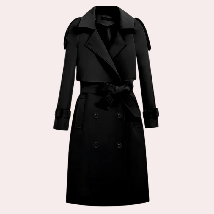 Ivana - Eleganter langer Trenchcoat für Damen