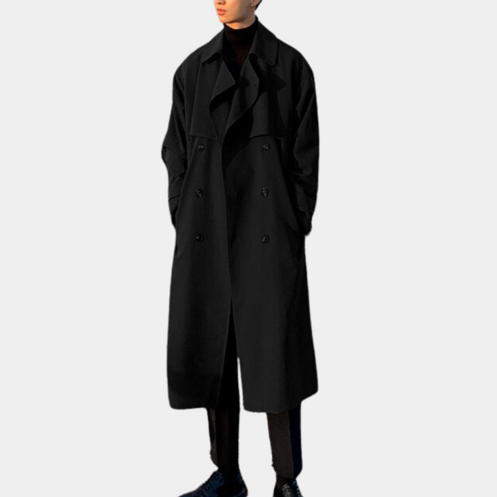 Stilvoller langer Trenchcoat für Herren