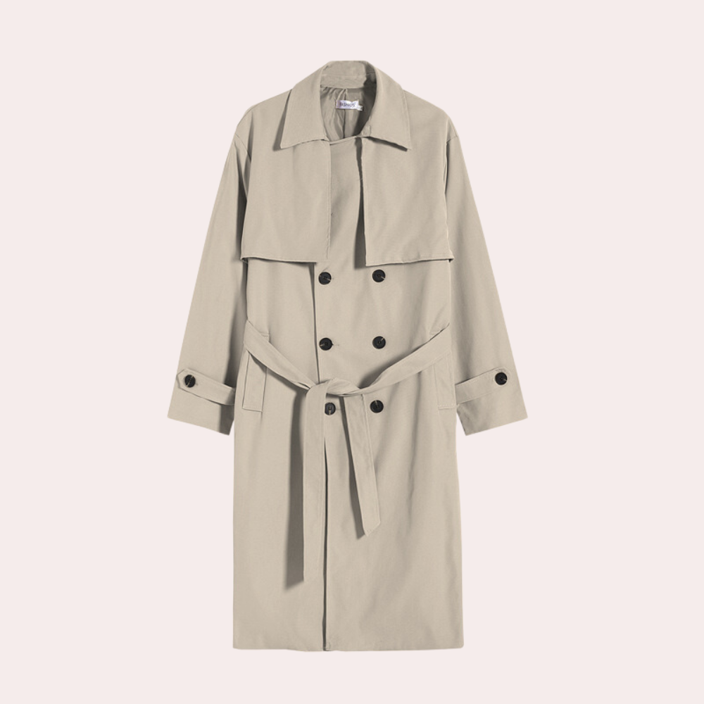 Stilvoller langer Trenchcoat für Herren