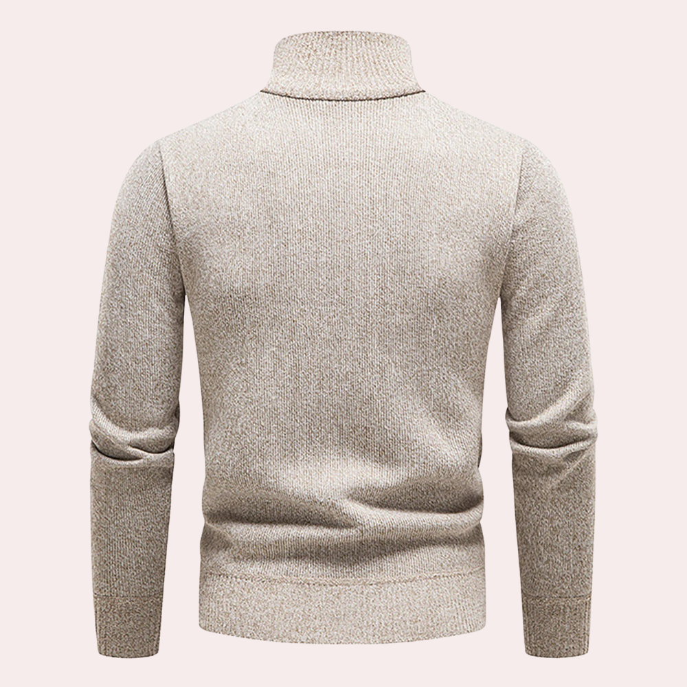 Stylischer Pullover mit halbem Reißverschluss für Herren