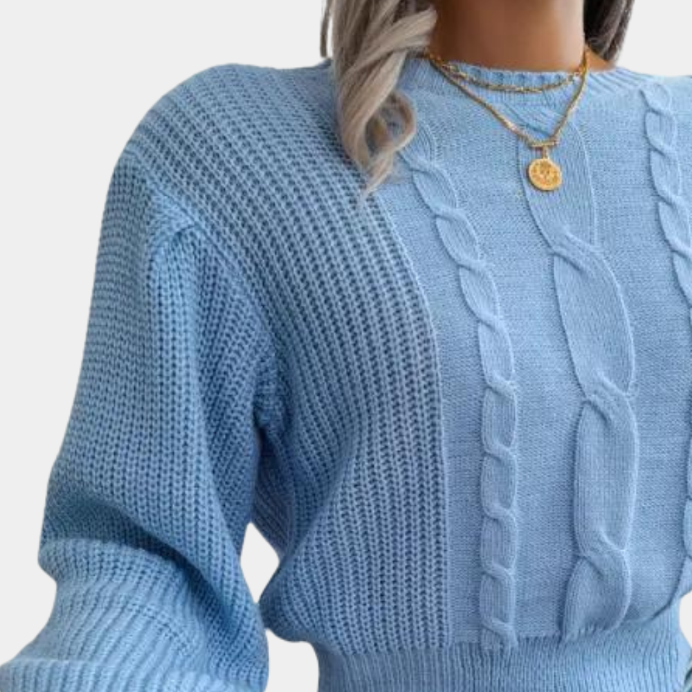 Pullover mit Strickmuster für Damen