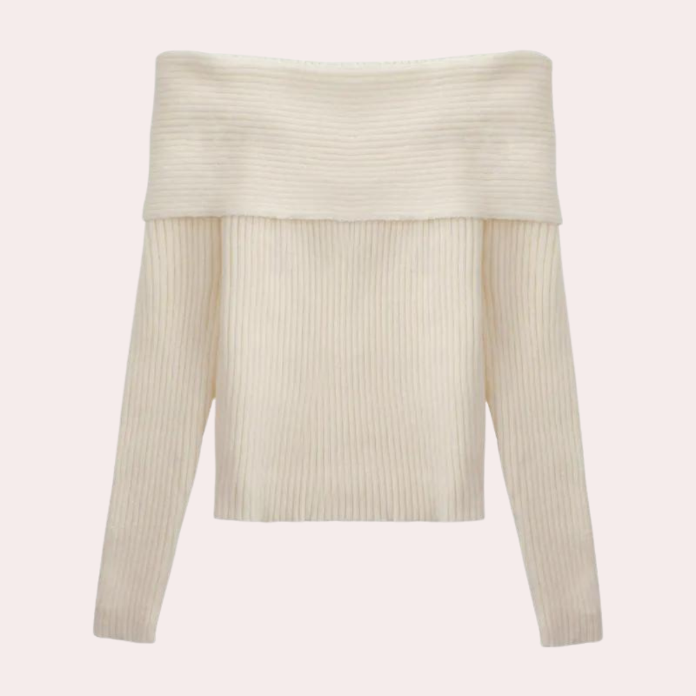 Off-Shoulder-Strickpullover für Damen