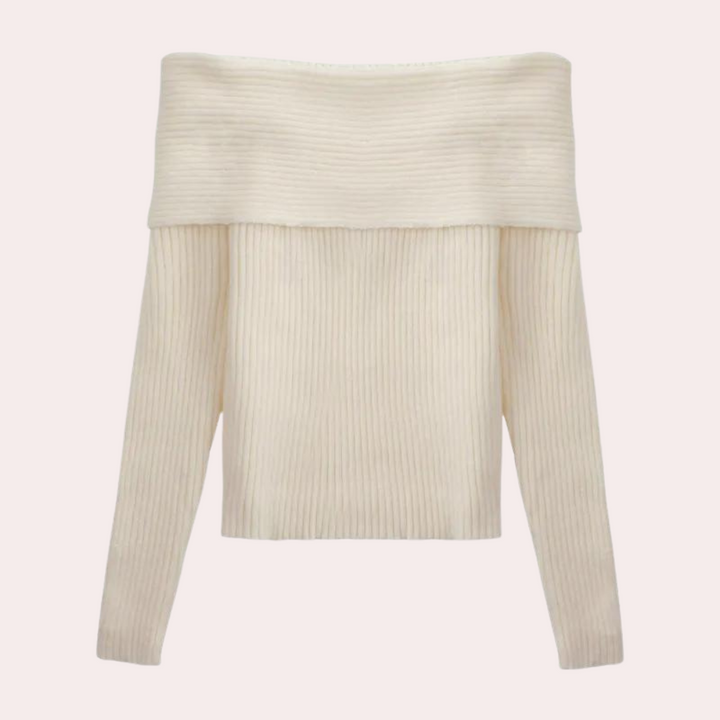 Off-Shoulder-Strickpullover für Damen