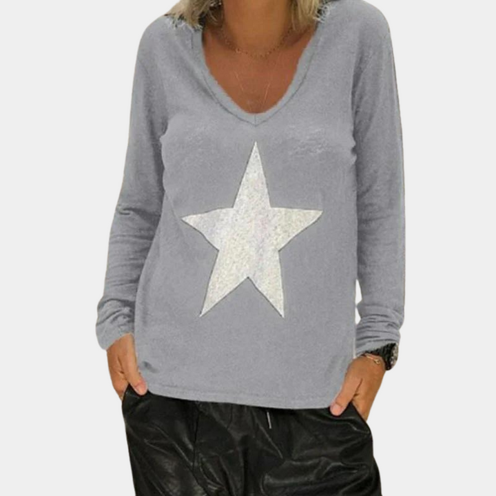 Damen Pullover mit V-Ausschnitt