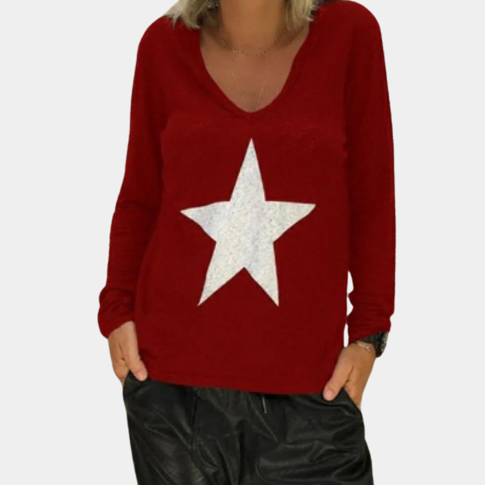 Damen Pullover mit V-Ausschnitt