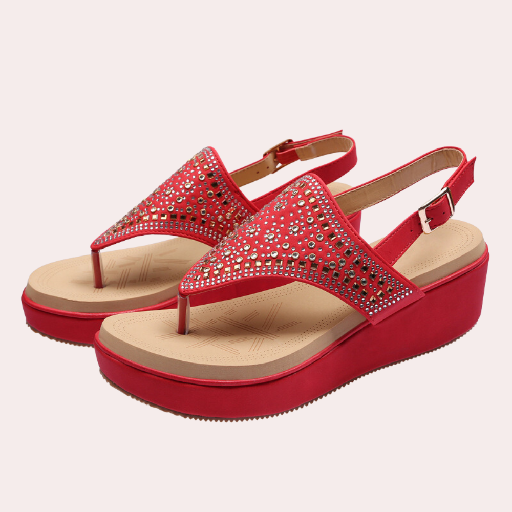 Damen-Flip-Flops mit rosa Glitzer