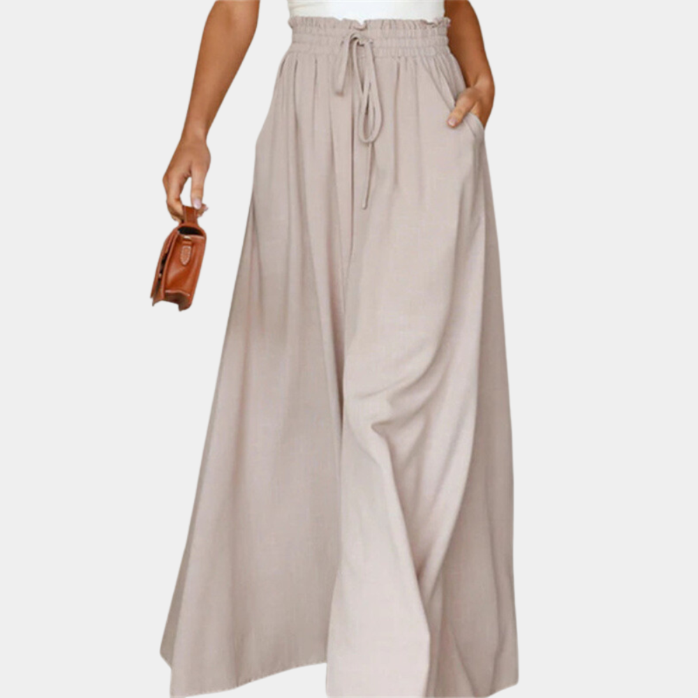 Elegante Damenhose mit weitem Bein