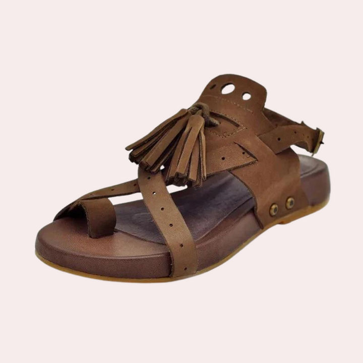 Bequeme Sandalen mit Quasten für Damen