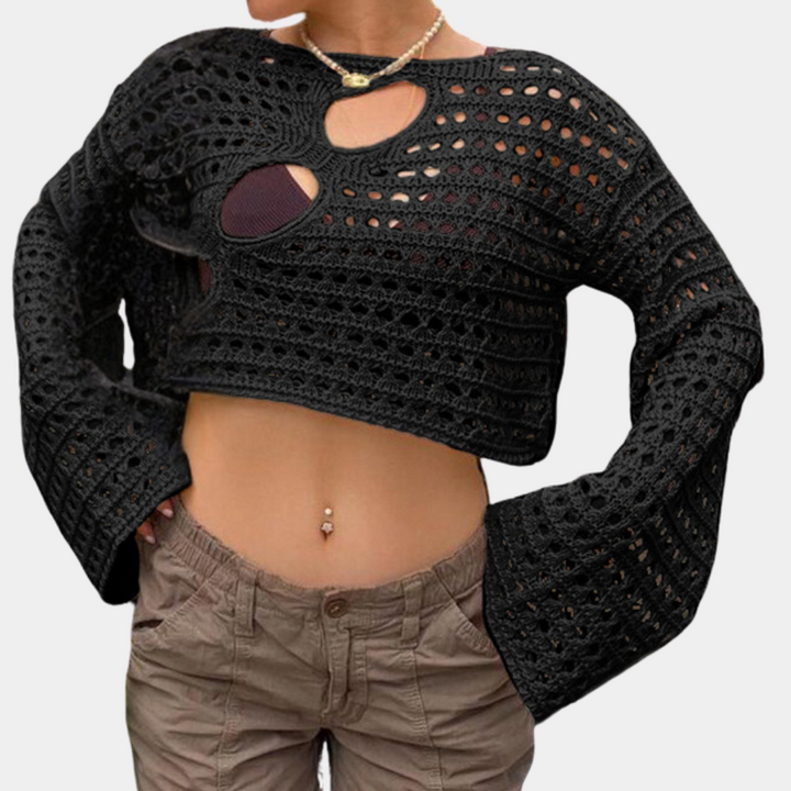 Modernes Strick-Crop-Top für Damen