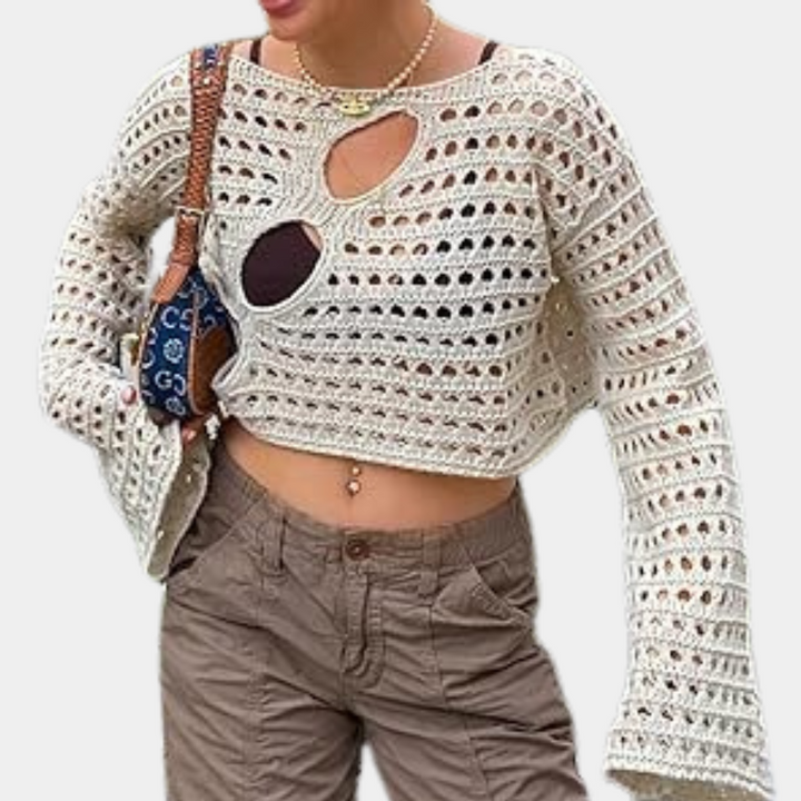 Modernes Strick-Crop-Top für Damen