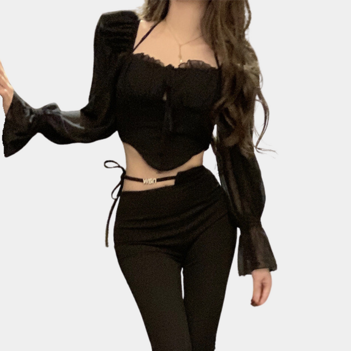 Off-Shoulder Crop Top für Damen