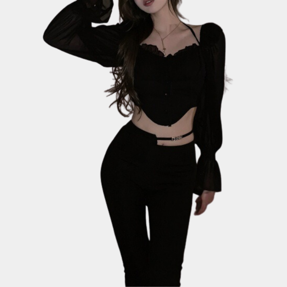 Off-Shoulder Crop Top für Damen