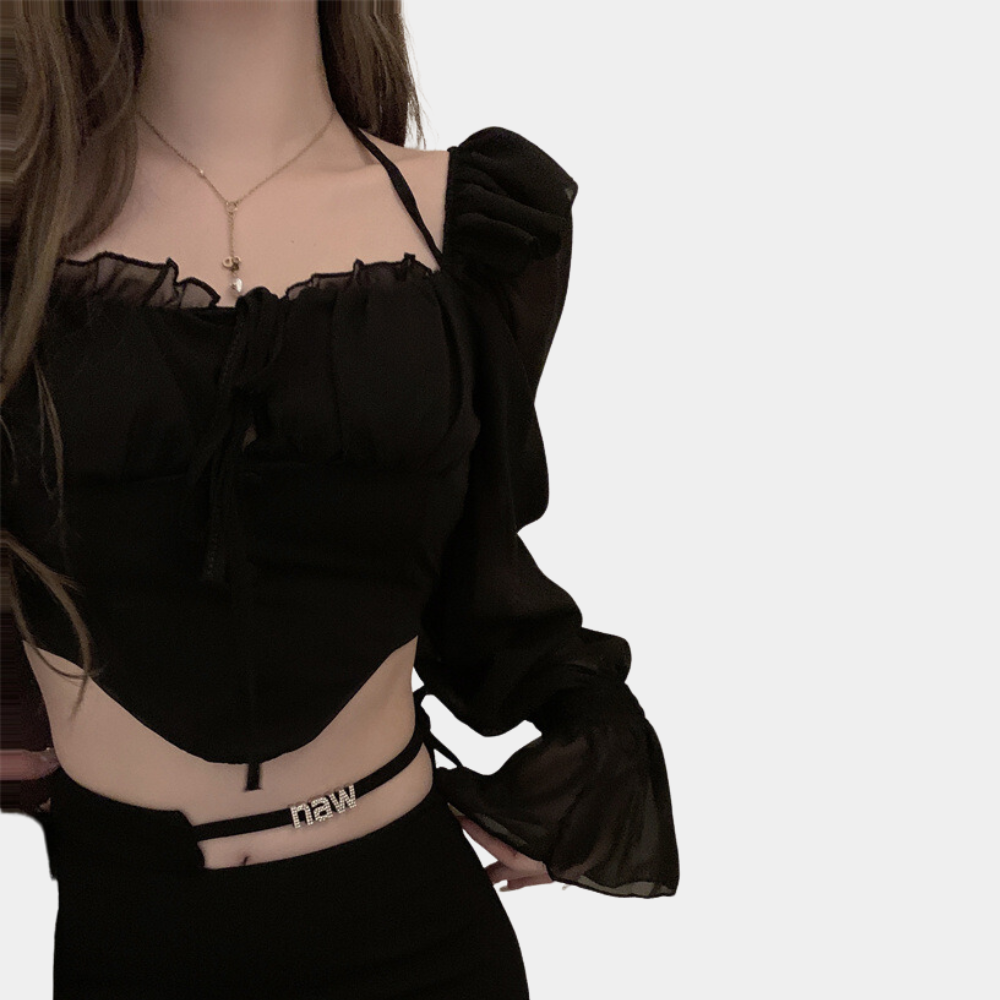 Off-Shoulder Crop Top für Damen