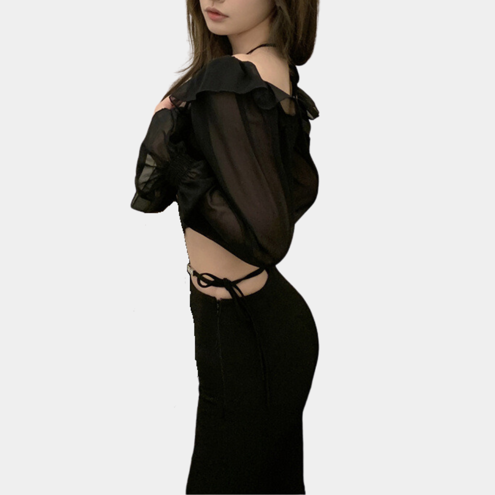 Off-Shoulder Crop Top für Damen