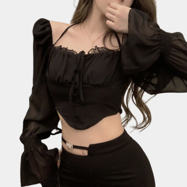 Off-Shoulder Crop Top für Damen