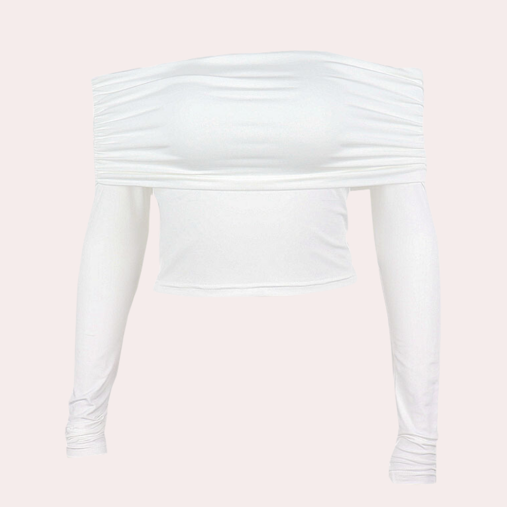 Langärmeliges Off-Shoulder-Top für Damen