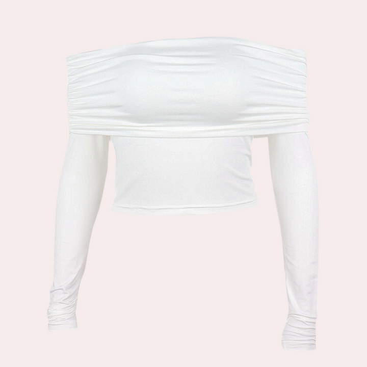 Langärmeliges Off-Shoulder-Top für Damen