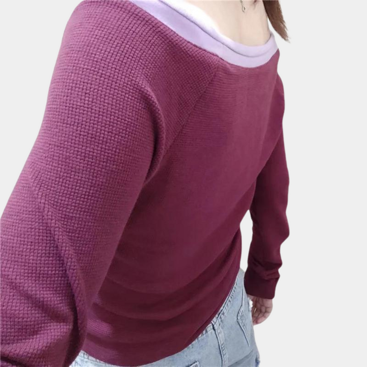 Langärmeliges Off-Shoulder-Top für Damen