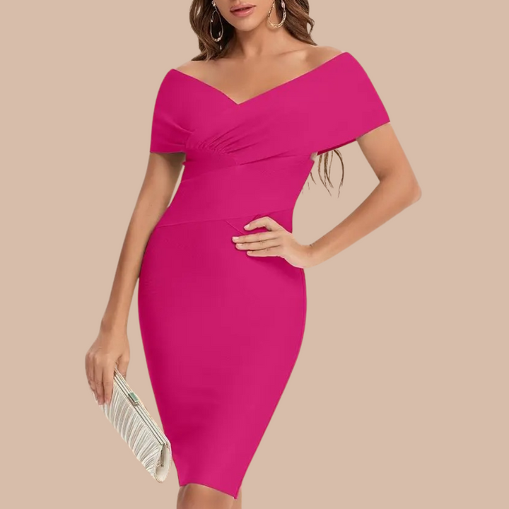 Felicity - Elegantes schulterfreies Kleid für Damen